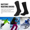 Spor çorapları Elektrikli ısıtmalı pille güçlendirilmiş soğuk hava ısıtı erkekler için kadınlar açık kamp yürüyüş motosiklet sıcak kış çorap sporları spor