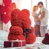 Romantische Valentijnsdag Gift Gunst Rose Bear voor vriendin Creatieve Big Hug Doll Woondecoratie 5 stijlen Happy Festival
