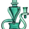 9 Zoll Recycler Glas Bong Tornado Shisa Recyable Dab Rigs Rauchen Wasserrohr Bongs Kopfige Rohre Größe 14mm Gelenk mit Schüssel oder Quarzknaller