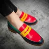 Mens Dress Shoes Formal Patchwork Leather Shoe Fashion Handmade Wedding Party Men Loafers Oxford Plus US 5.5-13.5 210907