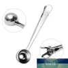 4pcs/set Coffee Scoop with Clip Grinder Cleaning Brush Stainless Steel Coffee Scoop Sealing Clips Set