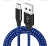 stylish nylon mobile cables fiber Lattice Braided long fast Charging Data Cable /Type-c/5pin android to USB for samsung 3ft 6ft 10ft