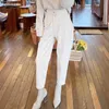 Autunno Moda Jeans Donna Pantaloni Vita alta Vintage Denim bianco Pantaloni donna Streetwear Pantalon Femme 10391 210508