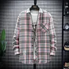 Men's Casual Shirts 2021 Autumn Fashion Double Plaid Printed Long Sleeve Shirt Classic Quality Business Professional Workwear300S