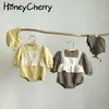 I bambini neonati Dongkuan adorabili vestiti da arrampicata con colletto in pizzo di velluto sottile, caldo, morbido e confortevole 210515