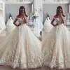 2022 magnifiques robes de mariée en dentelle appliques robe de bal de mariée hors de l'épaule longueur de plancher château de plage sur mesure, plus la taille vestidos