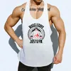 Sommar märke Kläder Mesh Gym Tank Topp Män Bodybuilding Ärmlös Skjorta Fitness Y Back Mäns Stringer Tanktop Running Vest