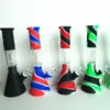 Hookahs silicone bong percoladores perc removíveis tubulações de água retas coloridas portáteis dobrável fumar equipamento