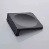 Modern Wall Mounted Soap Dishes Space aluminum Square Bathroom Black Soap Dish Holder 211119