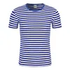 Ryska USSR Sovjet Militär Armé T-shirt Män Stretch VDV Navy Airbone Striped Kortärmad Tshirt Telnyashka Topps Sommar Y0322