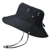 Шляпы с широкими полями 2021, мужская летняя уличная шляпа-ведро, защита от солнца, дышащая рыбацкая кепка, складная, повседневная, Gorras Hombre