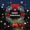 Wall Stickers Christmas Windows Sticker Santa Claus Merry Decorations For Home 2021 Ornament Year 2022 Noel Xmas Gifts