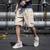 Estate Casual Tasche Laterali Cargo Shorts Uomo Cotone Al Vitello Boardshorts Abbigliamento Sportivo da Uomo Jogger Streetwear Pantaloni Corti 210716