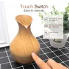 Ätherischer Luftbefeuchter Aromaöl Diffusor Holzmaserung Ultraschall Luft USB Cool Mini Mist Maker 7 LED-Leuchten für Zuhause 210724