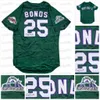 25 Barry Bonds 1998 All-Star Game National baseballtröja Grön Herr Dam Ungdom All Stitched Tröjor