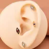 Altın Saplama Küpe Kıkırdak Piercing Bar Paslanmaz Çelik Kulak Yüzük Tragus Helix Daith Conch Punk Kadın Erkek Vücut Takı için