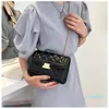 2021 New Ladies Small Square Bag Fashion Trend Shoulder Tinta unita Chain Messenger Pochette per cellulare