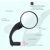 Bicicleta Retrovisor Espelho Guiador Universal Ciclismo Aço inoxidável Ajustável Vista traseira Retrovisor para MTB Bike Xiaomi M365 Acessório