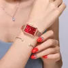 Designer Luxury Brand Watches Omen Rhinestone Romantic Starry Sky Wrist Fashion Ladies Läder Klocka för Relogio Feminino Montre Femme