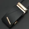 Ceintures 2021 Sangle mâle en métal boucle automatique ceinture hommes de qualité supérieure en cuir de luxe véritable pour