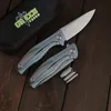 Yeşil Thorn F7 Flipper Katlanır Bıçak Rulman M390 Blade TC4 Titanyum Kolu Açık Kamp Avcılık Cep Meyve Bıçağı EDC Aracı