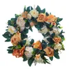 Artificial flower red rose garland door wedding home wall mother day decoration pendant