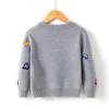 Kinderen jongens meisjes trui herfst winter kleding cartoon auto kinderen lange mouwen gebreide kleding trui zweten tops 210429