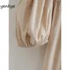 빈티지 솔리드 컬러 코튼 드레스 여성 옷깃 칼라 반소매 느슨한 미니 여성 여름 플러스 크기 캐주얼 210514