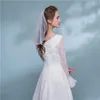 Bridal weiols Простой короткий тюль свадьба один слой с гребной белой слоновой слоновой вуалью для приспособлений невесты