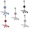 D0050 Bowknot Belly Navel Button Ring Mix Colors