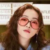 Sunglasses Night Vision Luminous Rectangular 90s Aesthetic Pink Red Vintage Retro Fashion Men's 2021 Women's Glasses