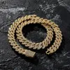 عرض 13 ملم 18/20/22/24inch CZ Miami Miami Cuban Chain Necklace Jownss المجوهرات للرجال نساء