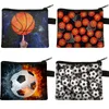 Wallets Football Basketball Coin Purse Portable Key Card Holder Sports Pocket Bags Polyester Party Handbag sea shipping MMA116