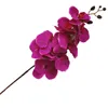 6ピースシルクブラックモス蘭Phalaenopsis蝶蘭の花の大きいサイズ9ヘッドの結婚式の装飾的な造花210317