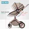 Strollers# Originele moeder Auto High Landscape 3 In 1 Baby Stroller Geboren koets Vouw PRAM