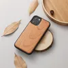 Gerçek ahşap kiraz bambu palisander iphone 14 için ceviz kılıfı 13 12 Pro Max mini 11 xr xs x 8 7 6 sert plastik yumuşak tpu moda dikey akıllı telefon arka kapak