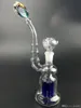 10.8 Inch Colorful Glass Bong Hookahs with 8 Arm Thick Recycler Bubbler Oil Rigs 14mm bowl