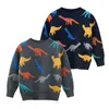 Colorful Dinosaur Winter Boys Sweaters Toddler Pullover Cotton Knitwear Children Kids Clothes Y1024