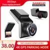 Sameuo U2000 Dash Cam Front och bakre 4K 2160P 2 Kamerabil DVR WIFI Dashcam Video Recorder Auto Night Vision 24h Parkeringskärm