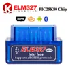 Escáner de diagnóstico automático Elm327 V1.5 Bluetooth Obdii herramienta de diagnóstico de coche Obd2 escáner de código Android Torque envío gratis Chip Pic25k80 nuevo coche