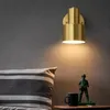 Lampada da parete Lampade a LED moderne in oro Illuminazione domestica vintage Soggiorno Camera da letto Decorazione Bagno Vanity Light Fixture Mount