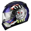 2021 Matte Black Full Face Motorcycle Helm met Dual Lens Motor Motocross Helm Dot voor de mens voor volwassenen Q0630