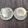 Zestaw 2 tureckich kubek porcelanowy tradycyjne ceramiczne kubki do kawy do domu Demistasse espresso kawa 210611