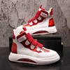 Luksusowe PU Skórzane Mężczyźni Buty Designer Punk Sneakers Hip Hop High Tops Trenerzy Mokasyny Buty Zapatillas Hombre