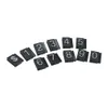 White on Black Adjustable Price Display Tag Label 192 Cubes, 16 Black Base Aluminum Alloy + ABS Plastic Number Labels