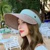Женщины летние солнцезащитные шляпы для женского корейского стиля открытый пляж пляж открытый антилтравиолет Панама Широкие шляпы Elob22