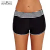 Apei Black White Striped Trim Sharfic Shorts Surfing and Nurkowanie Szybkie Suche Kobiety Plus Rozmiar Spodnie Spodnie Plaża Nosić mężczyzn Swimwear