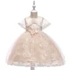 Kids Prom Princess Dress Teenager Cotton Lace Princesee Dress Child Girl Wedding Birthday Party Dress 2-10 Years Old Girl Skirt 1475 B3
