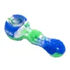 4.2inch Silicone Pipe Smoking Pipes With Oil Herb Hidden Metal Bowl Tobacco Pyrex Colorful Bong Spoon Pipe to