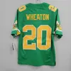 Full embroidery OREGON DUCKS PUDDLES 1994 The Pick KENNY WHEATON 20 Jersey Stitched custom any name number Jersey